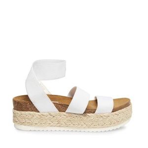 Steve Madden White Kimmie Flatform Sandals